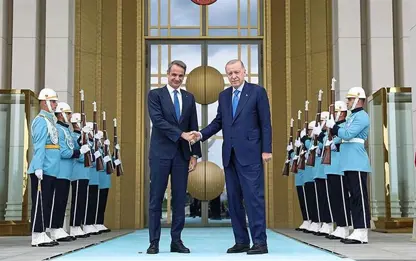 Tayyip Erdoğan, Miçotakis’i kabul etti 