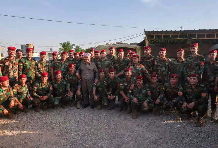 سەرۆک بارزانی سەردانی سەنگەرەکانی هێزی پێشمەرگەی کوردستانی کرد