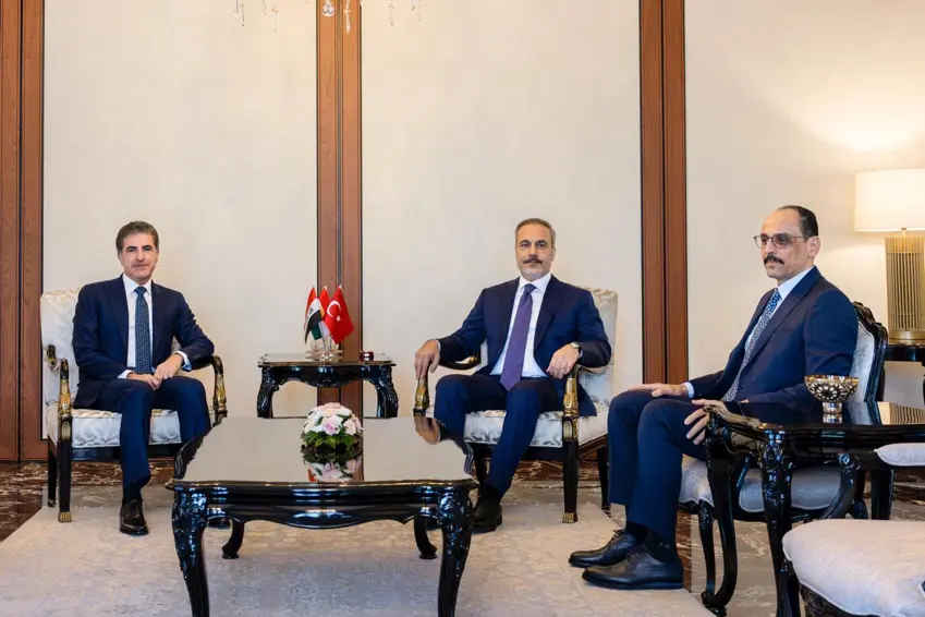 Ankara | Neçirvan Barzani, Hakan Fidan ve Ibrahim Kalin'la görüstü