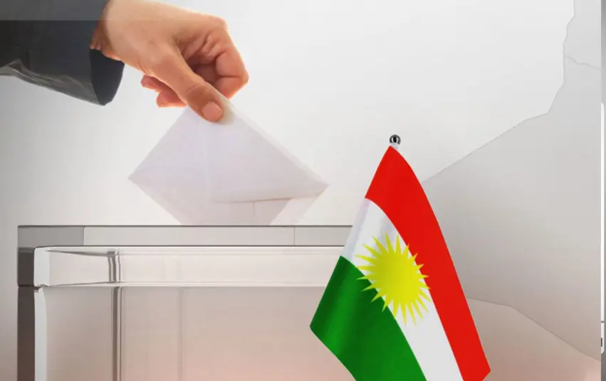 Rêjeya dengan û hejmara kursiyên ku partiyan di hilbijartinên Parlamentoya Kurdistanê de bi dest xistine hatin eskerekirin