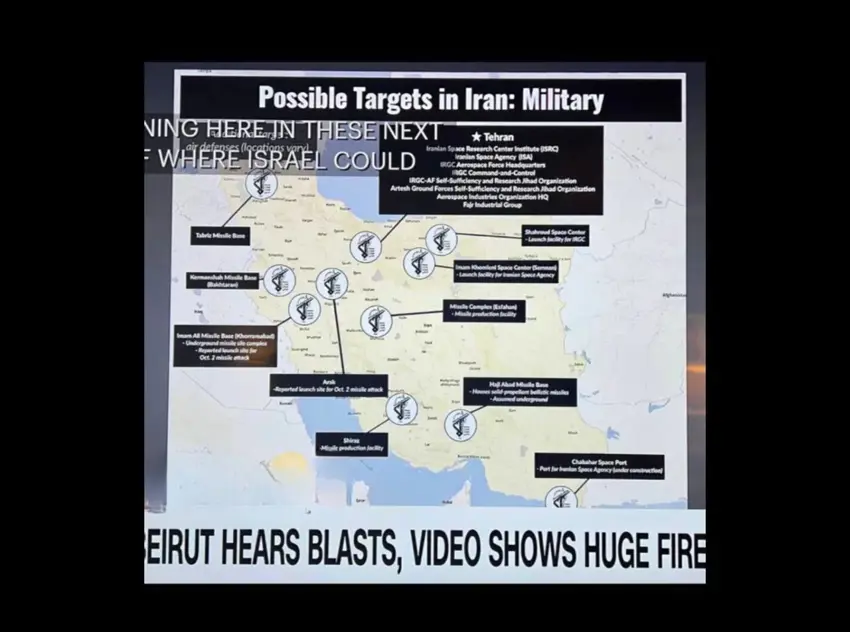 ڕاپۆرتی سی ئێن ئێن سەبارەت بە ناوەند و ئامانجە نیزامییە ئەگەرییەکانی ئیسرائیل بۆ هێرشکردنە سەر ئێران: