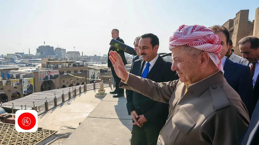 Serok Barzanî derket ser Keleha Hewlêrê û projeyên nû ji nêz ve sopand