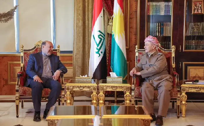 سەرۆك بارزانی پێشوازی لە كونسووڵی گشتی كۆماری ئیسلامی ئێران لە هەولێر کرد