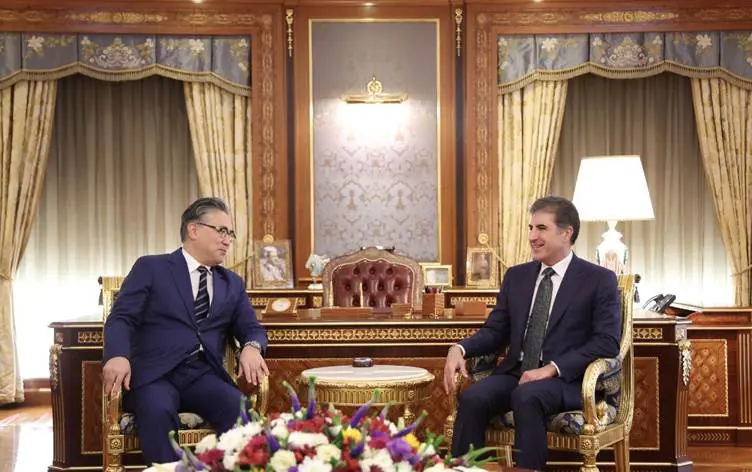 Nêçîrvan Barzanî û Balyozê Japonê Matsumoto civiyan