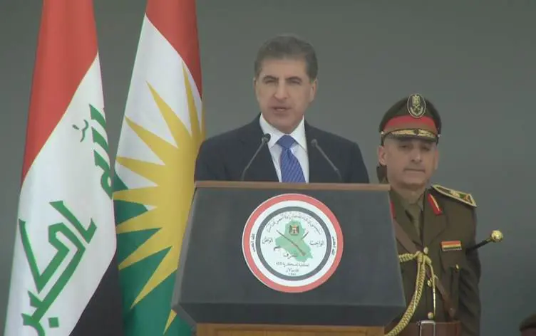 Neçirvan Barzani, Qelaçolan Askeri Koleji mezuniyet töreninde