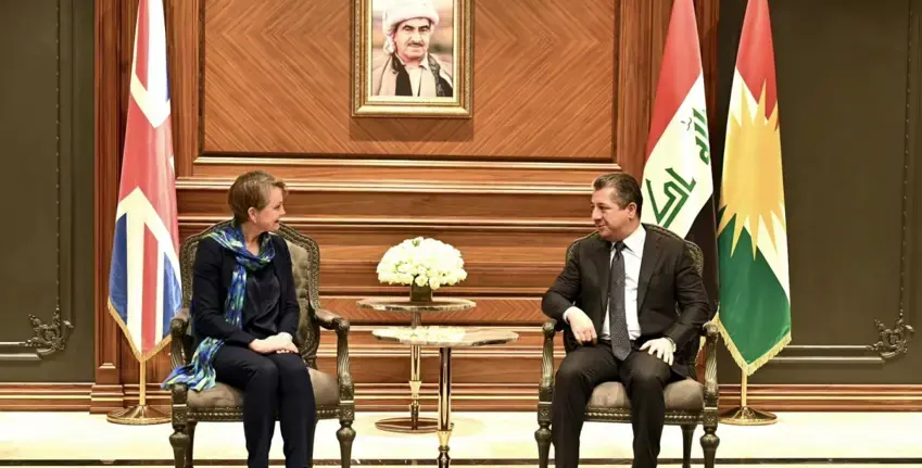 Mesrur Barzani, Ingiltere Içisleri Bakani ile görüstü