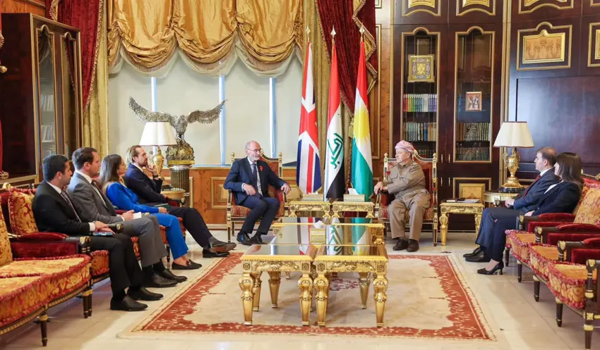 Serok Barzanî pêswaziya Balyozê Brîtanyayê yê li Iraqê kir