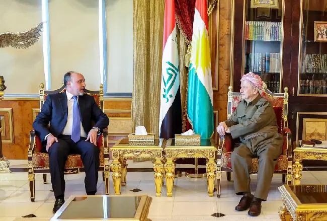 سەرۆک بارزانی پێشوازی لە ئەمینی بەغدا کرد