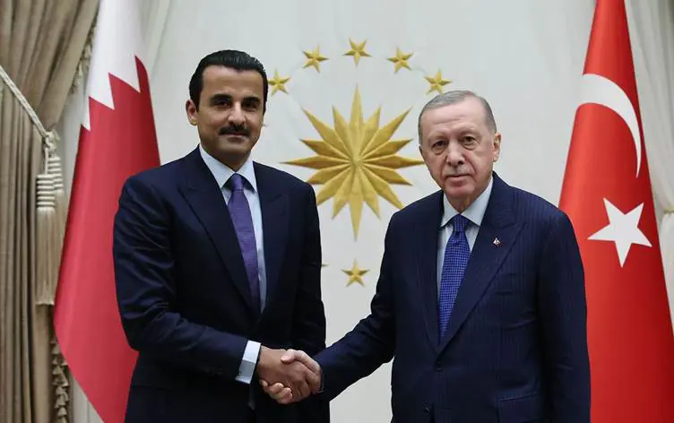 Erdogan ile Katar Emiri Al Sani görüstü