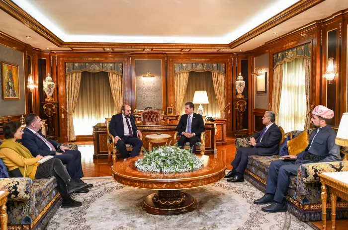 نێچیرڤان بارزانى پێشوازی له‌ باڵیۆزى نوێى چیك كرد