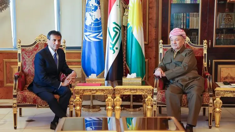 Mesud Barzani BM Irak Temsilcisi'yle Suriye'deki durumu görüstü