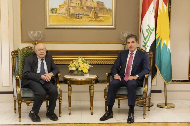 نێچیرڤان بارزانى پێشوازی له‌ ئیسماعیل بێشكچى كرد