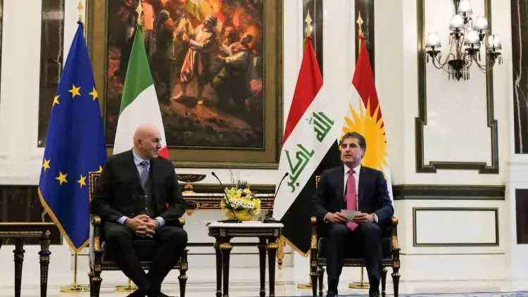 Nêçîrvan Barzanî û Wezîrê Berevaniya Îtalyayê civiyan