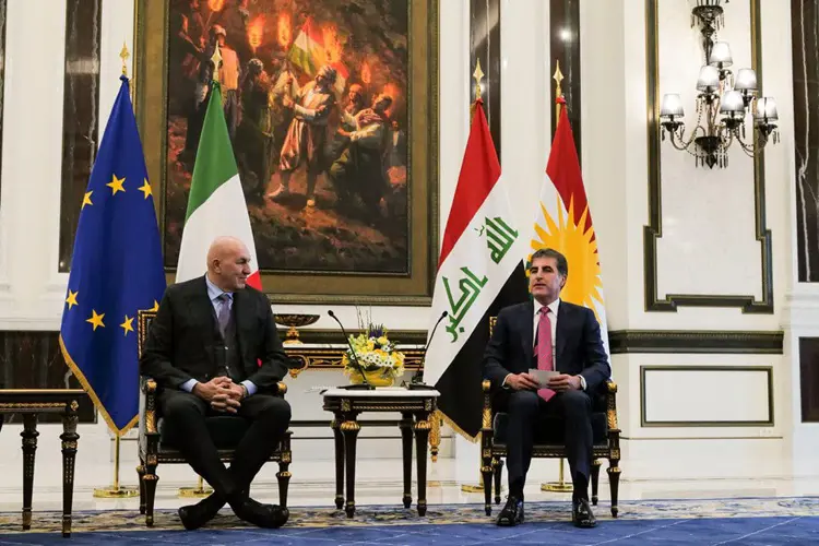 ناوەڕۆکی کۆبوونەوەی سه‌رۆكى هه‌رێمى كوردستان و وه‌زیرى به‌رگری ئیتاڵیا