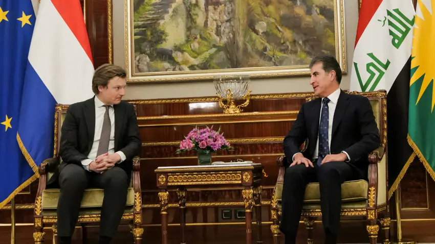 Neçirvan Barzani ve Hollanda Savunma Bakani görüstü