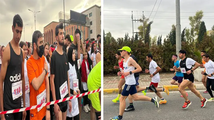 11. Erbil Uluslararasi Maratonu yüzlerce kisinin katilimiyla gerçeklesti