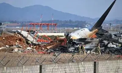 نیشتنەوەی سەرنەکەوتووی فڕۆکەیەکی نەفەرهەڵگر لە کۆریای باشوور؛ نزیکەی هەموو سەرنشینەکان گیانیان لەدەست دا