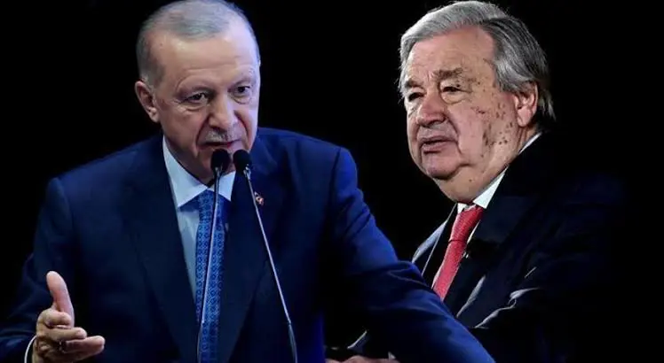 Erdoğan, Guterres ile 'Suriye'yi görüştü!