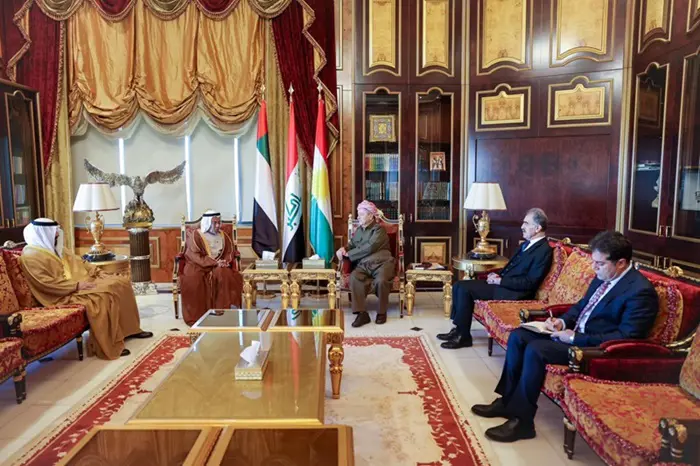 سەرۆک بارزانی جەخت لە دۆستایەتی نێوان گەلی كوردستان و ئیمارات کردەوە