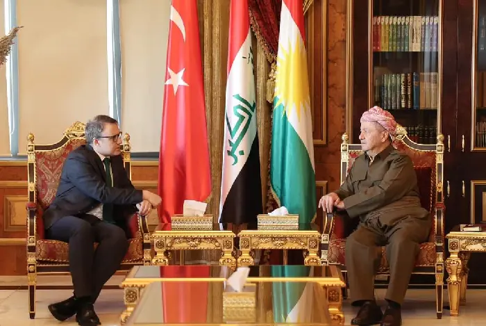 سەرۆک بارزانی پێشوازی لە باڵیۆزی تورکیا لە عێراق کرد