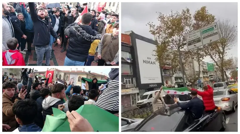 Suriyeliler Türkiye'de sokaklara akti: Artik özgürüz, vatanimiza dönelim