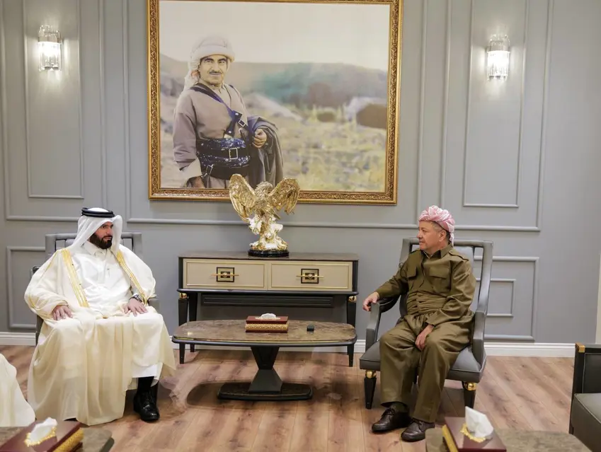 Balyozê Qeterê peyama serxwesiyê ya Mîrê Qeterê gihand Serok Barzanî