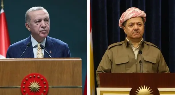 Erdogan peyama sersaxiyê ji Serok Mesûd Barzanî re sand