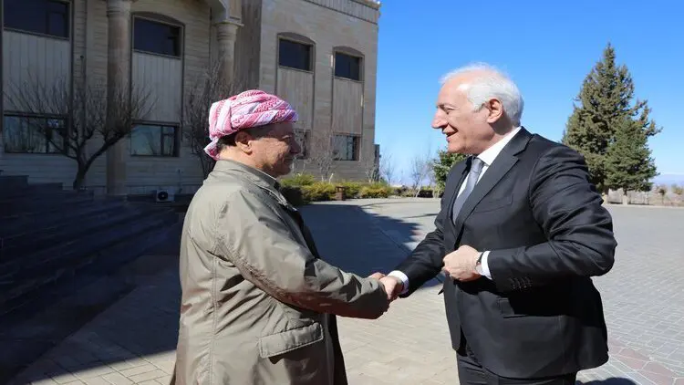 Baskan Barzani, Ermenistan Cumhurbaskani ile görüstü