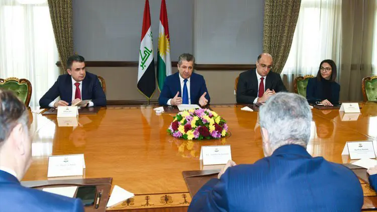 Basbakan, Bagdat Bankasi ve Ürdün-Kuveyt Bankasi Yönetim Kurulu ortak heyetini kabul etti