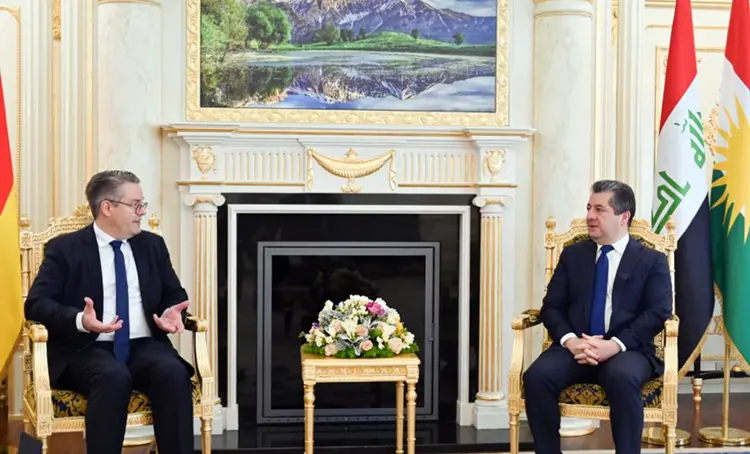 Serokwezîr Barzanî bi wezîrê Alman re civiya: Gelê Kurdistanê ji mafên xwe tawîzê nade
