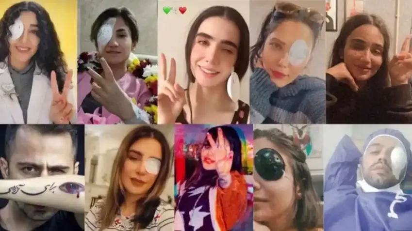 زیاتر له‌ 120 گه‌نج له‌ خۆپیشاندانه‌كانی ئێران كوێر كراون