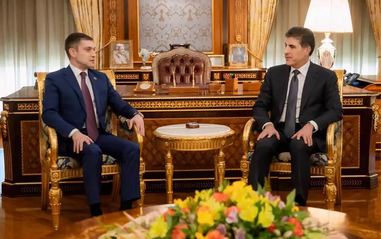 Serokê Herêma Kurdistanê Nêçîrvan Barzanî balyozê Azerbeycanê qebûl kir