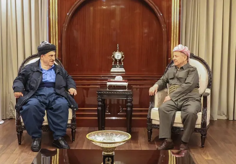 سەرۆك بارزانی پێشوازی لە سەرۆكی پارتی سۆسیال دیموكراتی كوردستان دەكات