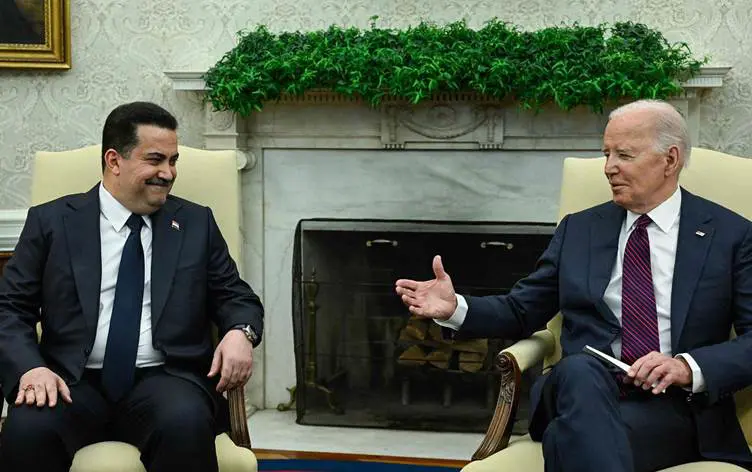 Serokê Amerîkayê Joe Biden, serokwezîrê Iraqê Sûdanî di Ofisa Oval de qebûl kir