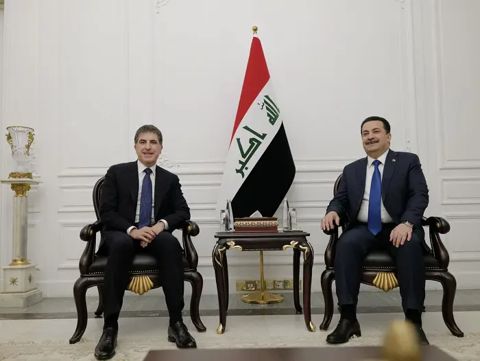 نێچیرڤان بارزانی و موحەممەد شیاع سوودانی کۆبوونەوە