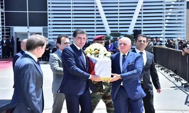 Serokê Herêmê ji ber koça dawî ya hevjîna wî sersaxiyê li Fûad Husên kir