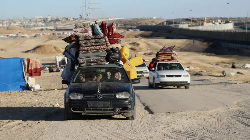 NY: Bi zêdebûna êrîsên Îsraîlê re nêzî 110 hezar Filistînî ji Refahê derketin