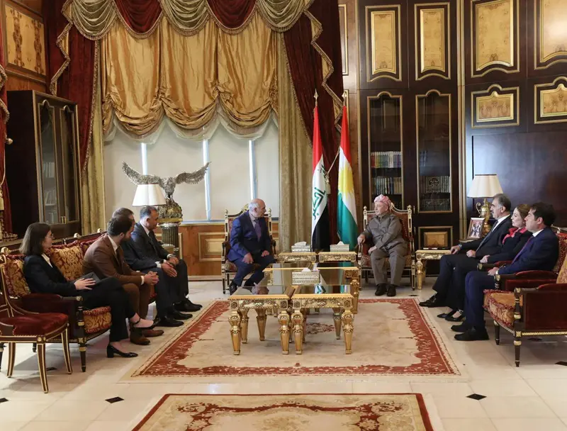 سەرۆك بارزانی پێشوازی لە شاندێكی ناوەندی فەڕەنسی بۆ توێژینەوە لەسەر عێراق دەكات