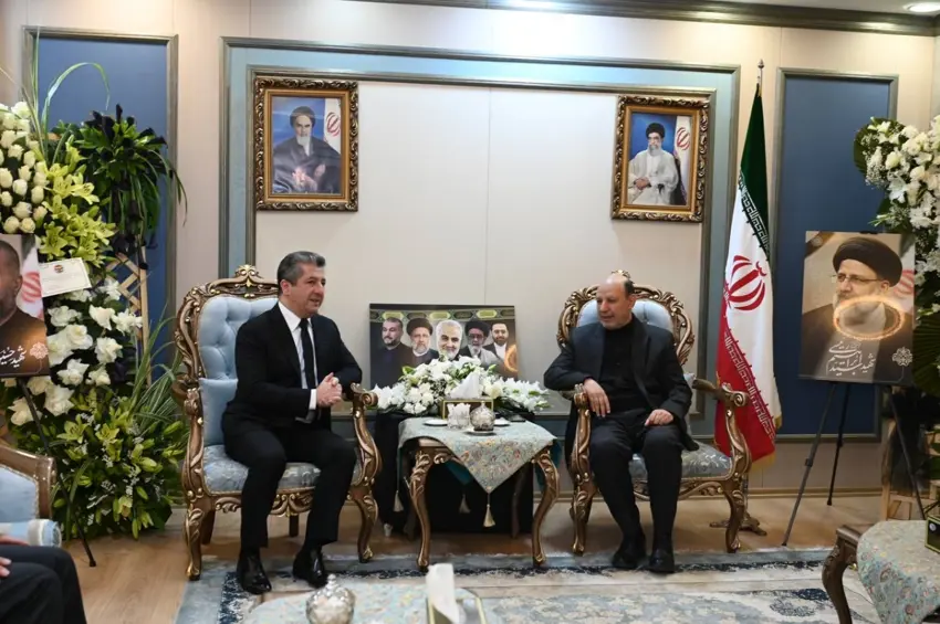 مەسرور بارزانی لە هەولێر بەشداریی پرسەی سەركۆماری ئێران و یاوەرەكانی دەكات