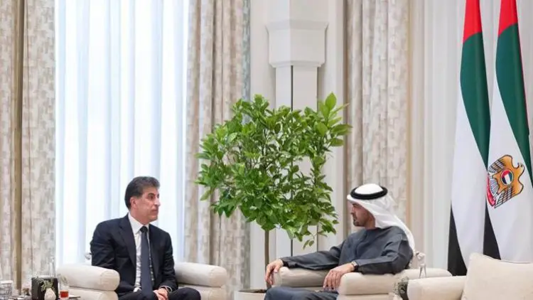 Neçirvan Barzani, BAE Devlet Baskani ile bir araya geldi