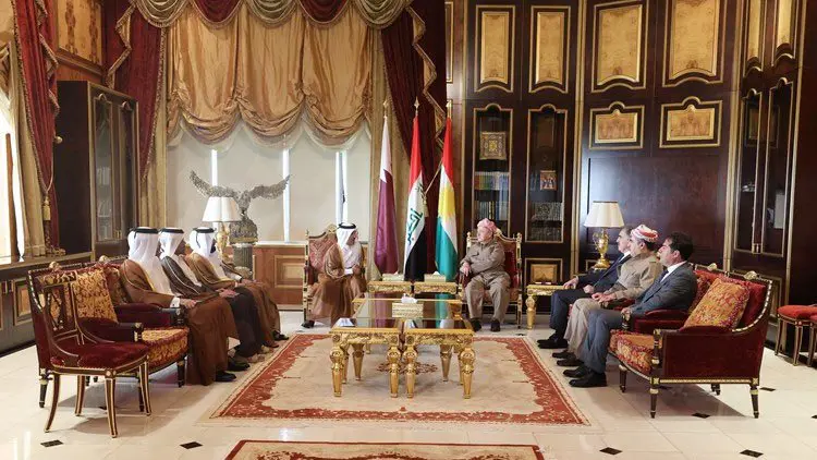 Baskan Barzani, Katar heyetini kabul etti