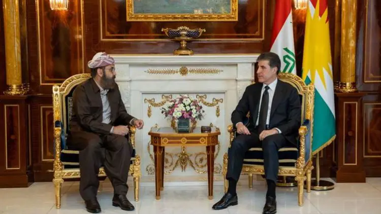 Neçirvan Barzani, Ezidi Miri Hazim Tahsin Beg ile bir araya geldi