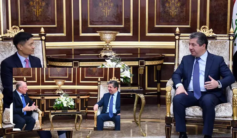 Mesrûr Barzanî bi balyozên du welatan re civiya