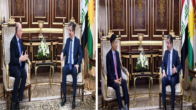 Mesrur Barzani, Avustralya ve Güney Kore’nin Irak Büyükelçilerini kabul etti