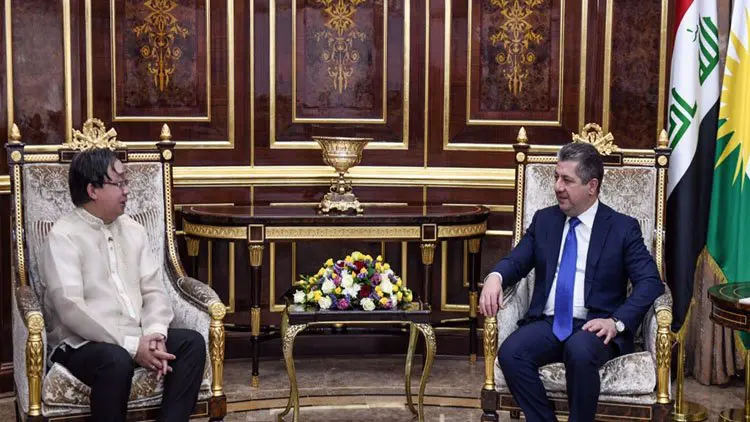 Mesrur Barzani, Filipinler'in yeni Büyükelçisi Manangan’i kabul etti