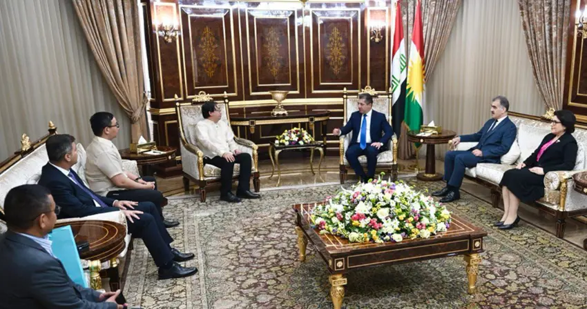 Serokwezîrê Kurdistanê Mesrûr Barzanî balyozê nûh yê Filipinê Mananganî qebûl kir