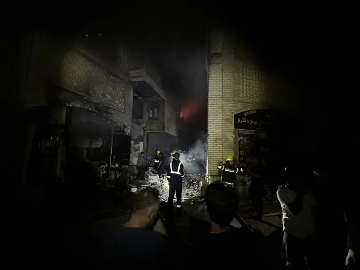 قائیمقامی ھەولێر: بەھۆی ئاگرەكەی بازاڕی قەیسەریەوە،٣٧٠ دوكان سوتاون