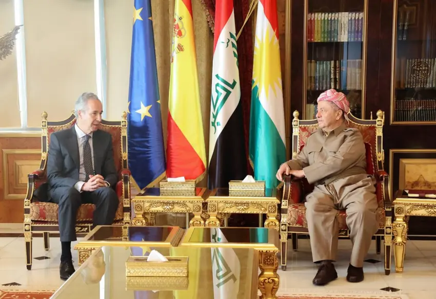 سەرۆك بارزانی پێشوازی لە باڵوێزی ئیسپانیا لە عێراق کرد