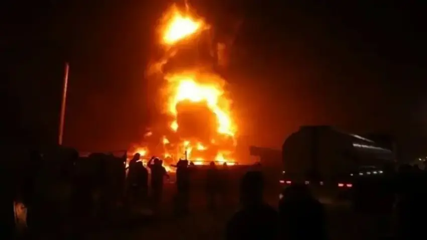 Erbil'deki petrol rafinerisinde yangin!