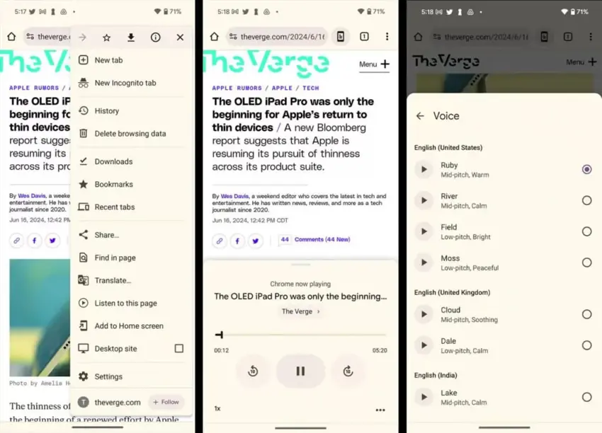 بە نوێکارییە نوێیەکەی، کرۆم لەسەر ئەندرۆید دەتوانێت لاپەڕەکانی وێب بخوێنێتەوە
